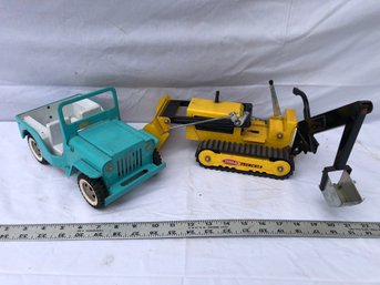 Tonka, Trencher, And Jeep Toys