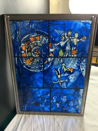 (Marc Chagall), Artwork On Glass Signed At The Bottom In The Center