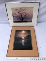 2 Framed Sunset, Nature Pictures, Approximately 20 X 16