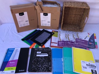 Lot Of New Binders, Notebooks, Tab Dividers, Zipper Pouches