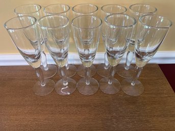 Set Of 10 Tall Wine/champagne Glasses