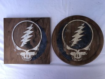 2 Grateful Dead, Handmade, Wood, Decorative Items, Dirty Needs Cleaning