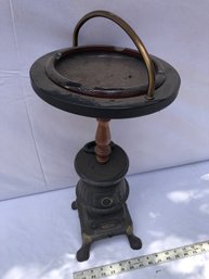 Decorative Potbelly Stove, Ashtray Stand, Approximately 23 Inches Tall. Dirty.