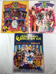 Ringling Brothers Circus Programs, 1983 And 1985, Disneys World On Ice 1984