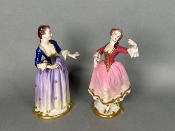 Vintage Dresden Victorian Figurines