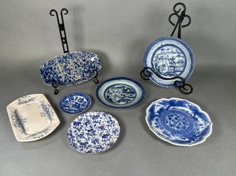 Vintage Blue & White China Including Andrea By Sadek