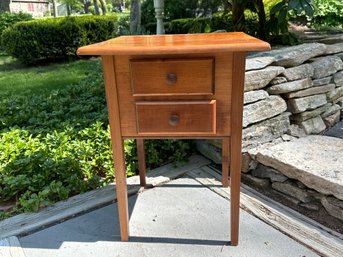 Solid Cherry Two Drawer End Table