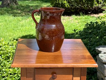 Large Vintage Brown Glaze Stoneware Jug