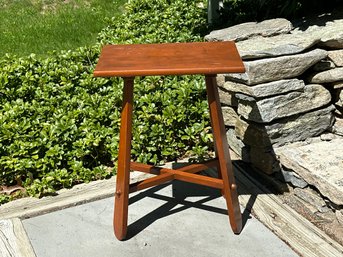 A Vintage Hand Crafted Pine End Table