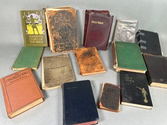 Large Collection Of Antique And Vintage Bibles & More