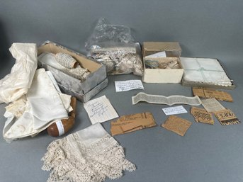 Vintage Tatting & Fabric With Personal Notes