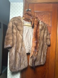 Vintage Simmonds Fur Coat & Mink Shawl