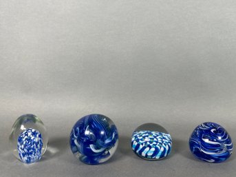 Beautiful Glass Paperweights Including Signed