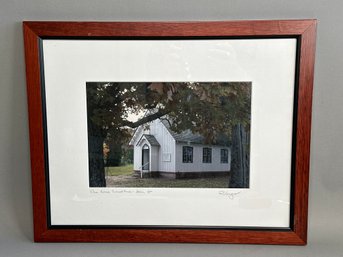 Rich Wagner Pine Grove School House Avon CT Pencil Signed Framed Photography