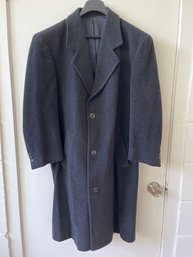 Joseph & Feiss International Mens Long Coat Size 40, Wool & Cashmere