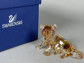 Swarovski Crystal Annual Edition Tiger Cub Sitting With Original Box