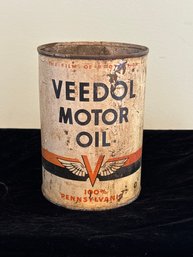 Antique Veedol Motor Oil Tin Advertising Can