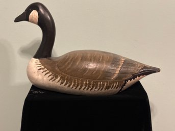 Vintage Hand Carved Canadian Goose Duck Decoy Signed