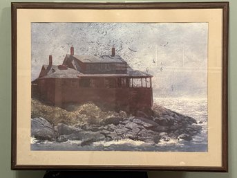 Gorgeous Jamie Wyeth Print Of The Red House
