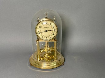 Vintage Howard Miller West Germany Glass Dome Quartz Clock