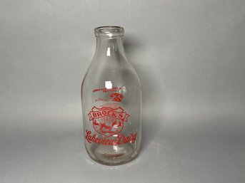 Vintage Brocks Lakeview Dairy Glass Milk Jug