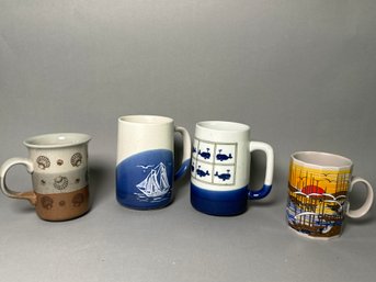 Vintage Ocean Theme Otagiri Mugs