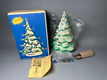 Vintage Electrified Christmas Tree With Original Box, Never Used