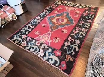 Brightly Colored Flat Woven Rug / Carpet