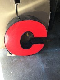 Giant 32 Tall Light Up Letter C From Texaco Sign