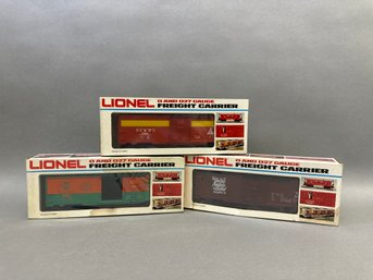 NIB Lionel Trains: NY NH, North Carolina & St Louis, Elgin Jollet & Eastern Box Car Trains