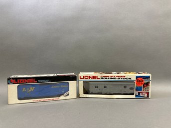 NIB Lionel Trains: NY Central Bunk Car & Louisville & Nashville Box Car Trains, 6-5735 & 6-19244