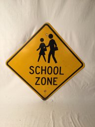 Large Metal School Zone Sign