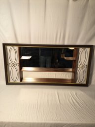 Amazing Mcm Shadow Box With Brass Accents