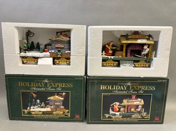 NIB The Holiday Express Animated Trains, 380-3 & 380-2