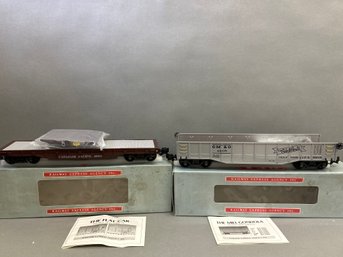 NIB REA Railway Express Agency Flat Car & The Mill Gondola Trains