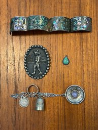 Nice Lot Antique And Vintage Sterling Silver Mexican Jewelry (3)