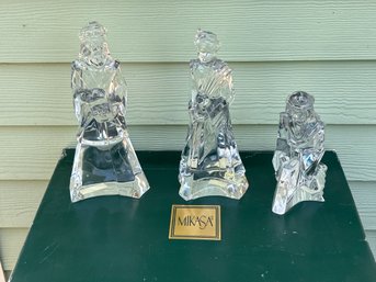 Vintage Mikasa Crystal Nativity Set Including The Three Kings