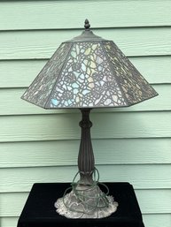 Gorgeous Vintage Slag Glass Tiffany Style Lamp