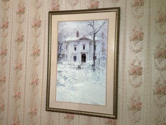 Vintage Richard Schmid 'Victorian Winter' Framed Print