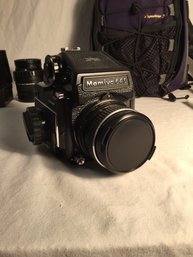 Mamiya 645 1000S Medium Format Camera With 2 Lenses, Teleconverter,  Bag And Acc.