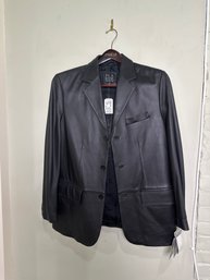Jos A Bank Black Lambskin Blazer, New With Tags