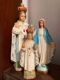 Grouping Of Religious Statues/Figures