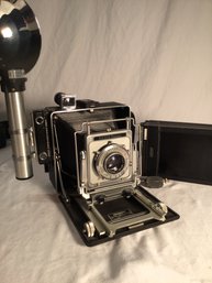 Busch Pressman Model D 4 X5 Press Camera With Kalart Rangefinder And Flash