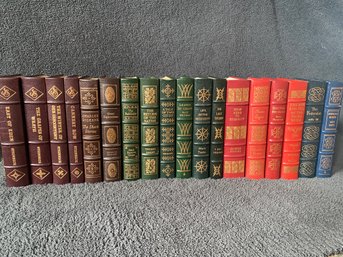 Eaton Press Collectors Edition 18 Leather Bound Classic Novels Steinbeck Dickens Whitman Fitzgerald Twain