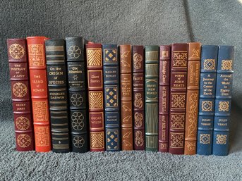 Eaton Press Collectors Edition 14 Leather Bound Classic Novels Darwin Poe Keats Huxley Verne Confucius Wilde