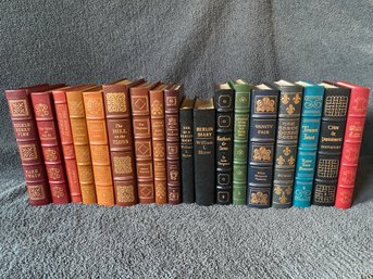 18 Easton Press Leather Bound Books Twain Treasure Island Alice In Wonderland Dumas Little Women  Swift