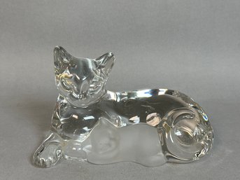 Vintage 1997 Lenox Warm And Cozy Crystal Cat Decor