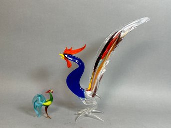 Pretty Glass Chicken Figures