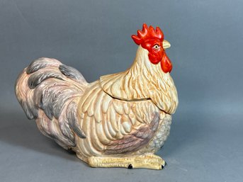 Vintage AMC NY Ceramic Crowing Chicken Cookie Jar