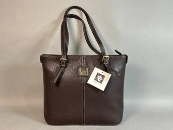 Anne Klein,  Brown Leather 'Perfect Tote' Bag